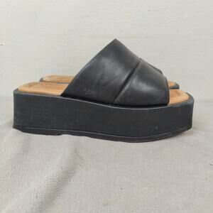Vagabond Atelier‎ Juno Sandals Womens 39 9 Black Leather Chunky Platform Slides